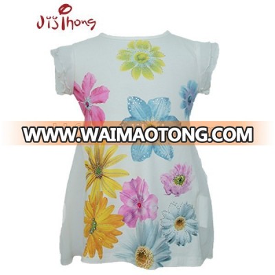 korean Girls Fashion T Shirts cute young girl style clothing with chiffon panels