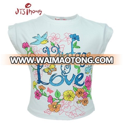 girls clothes t-shirt with glitter print made in China