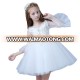 2018 Children clothing baby girls school stage performance clothes Sleeve shining Fluffy dress sexy flower purple dresses