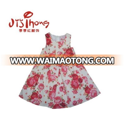 flower pattern kids princess dresses new design girls party dresses for girls